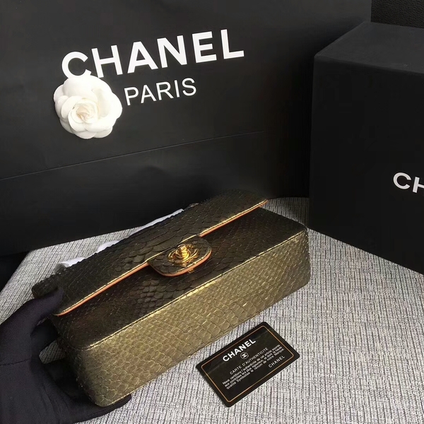 Chanel Original Python Leather Shoulder Bag CF1112T