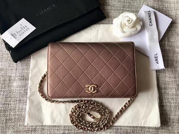 Chanel mini Flap Bag Original Leather A33814 Brown