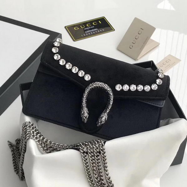 Gucci Dionysus Velvet Super mini Bag 476432 Black