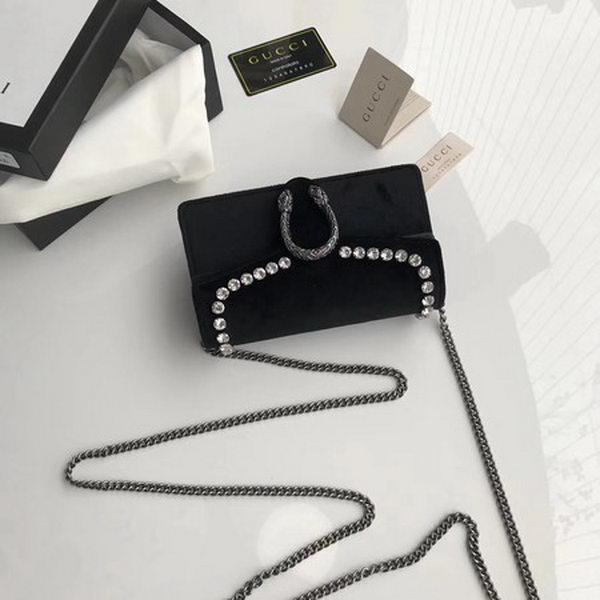 Gucci Dionysus Velvet Super mini Bag 476432 Black