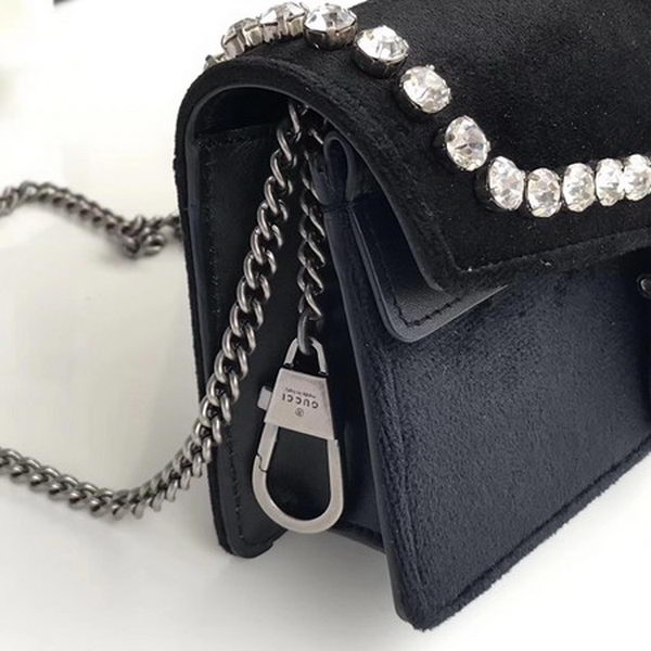 Gucci Dionysus Velvet Super mini Bag 476432 Black