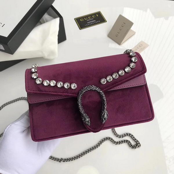 Gucci Dionysus Velvet Super mini Bag 476432 Purple