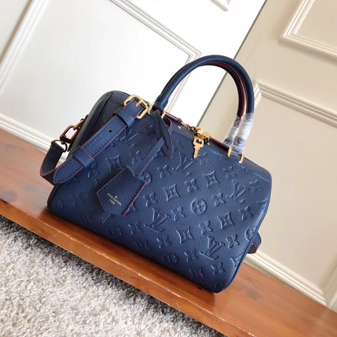 Louis Vuitton Monogram Empreinte SPEEDY Bag 42404 Blue