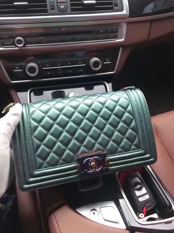 2017 Chanel Leboy Original Deerskin Leather 67087 Green