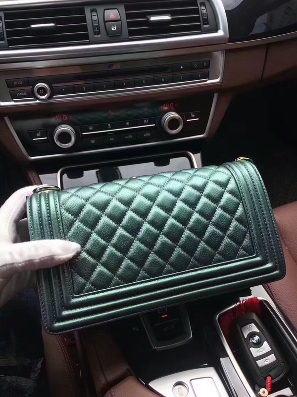 2017 Chanel Leboy Original Deerskin Leather 67087 Green