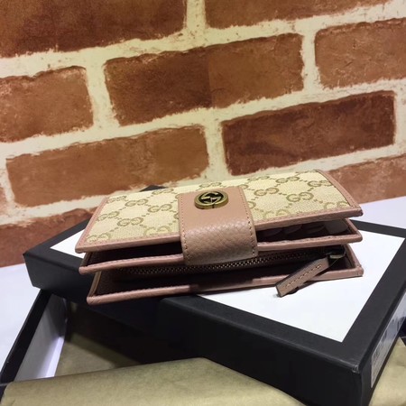 Gucci GG Supreme Wallet 337023 Pink