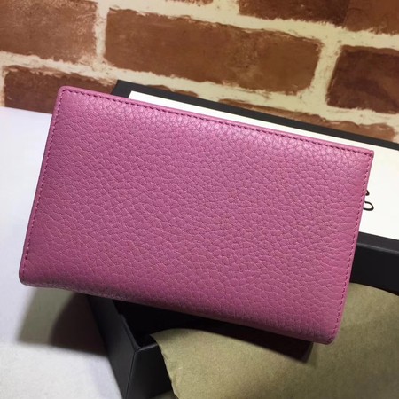 Gucci Calfskin Lether Wallet 337023 Rose