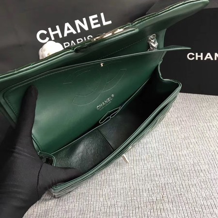 Chanel Classic Flap Bag Original Leather A1113 Green