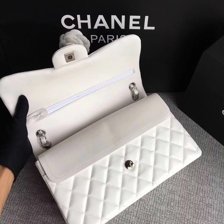 Chanel Classic Flap Bag Original Leather A1113 White