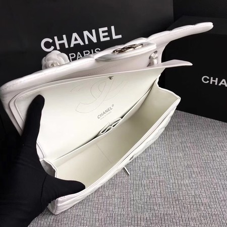 Chanel Classic Flap Bag Original Leather A1113 White