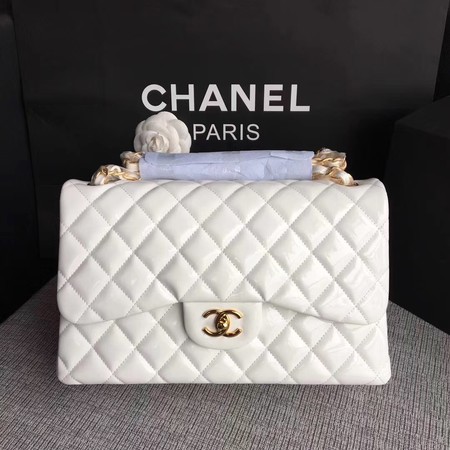 Chanel Classic Flap Bag Original Leather A1113 White