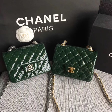 Chanel Classic Flap mini Bag Original Leather A1115 Green