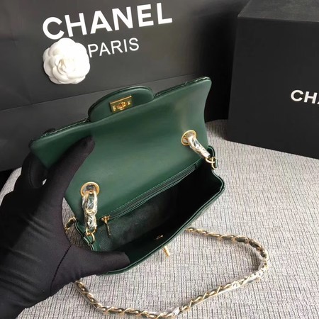 Chanel Classic Flap mini Bag Original Leather A1115 Green