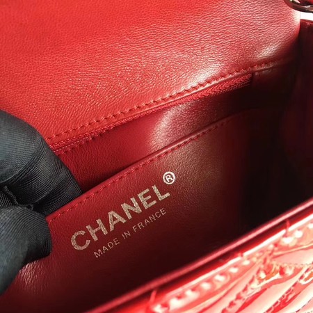 Chanel Classic Flap mini Bag Original Leather A1115 Red