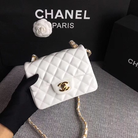 Chanel Classic Flap mini Bag Original Leather A1115 White