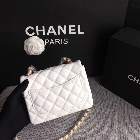 Chanel Classic Flap mini Bag Original Leather A1115 White