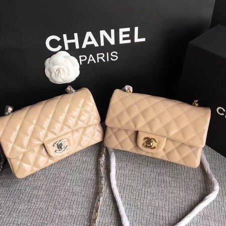 Chanel Classic Flap mini Bag Original Leather A1117 Apricot