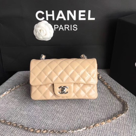 Chanel Classic Flap mini Bag Original Leather A1117 Apricot