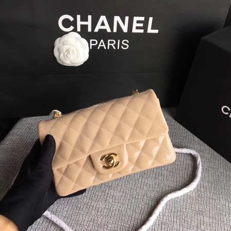 Chanel Classic Flap mini Bag Original Leather A1117 Apricot