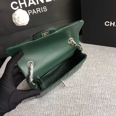 Chanel Classic Flap mini Bag Original Leather A1117 Green