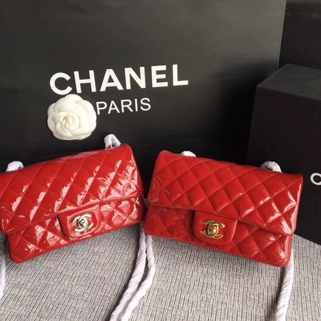 Chanel Classic Flap mini Bag Original Leather A1117 Red