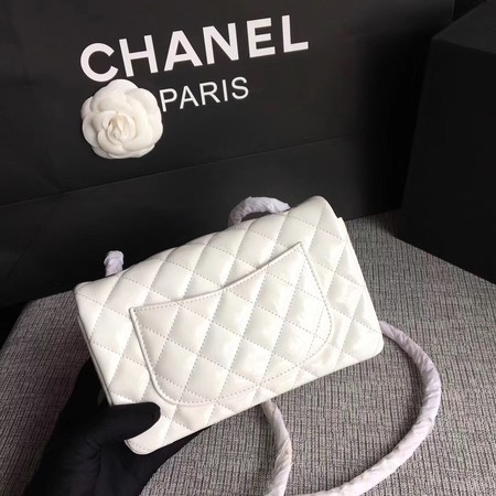 Chanel Classic Flap mini Bag Original Leather A1117 White