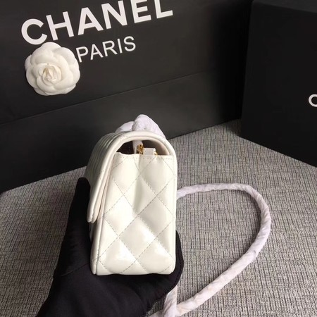 Chanel Classic Flap mini Bag Original Leather A1117 White