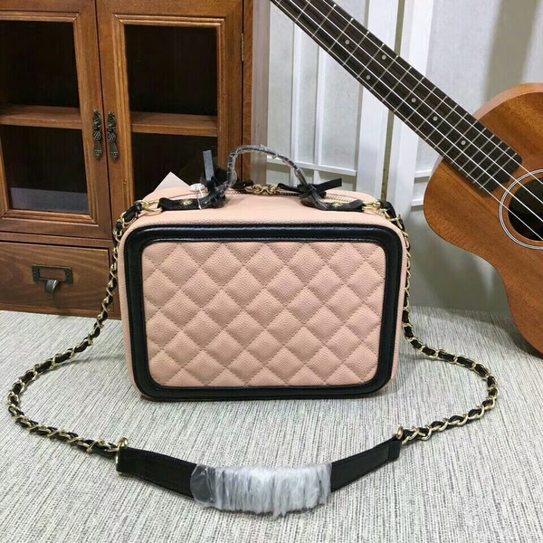 Chanel Calfskin Leather Shoulder Bag 6070 Pink