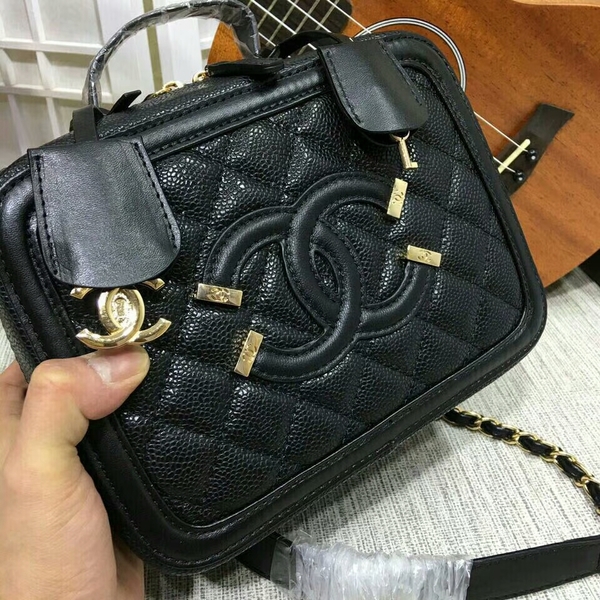 Chanel Calfskin Leather Mini Shoulder Bag 6070 Black