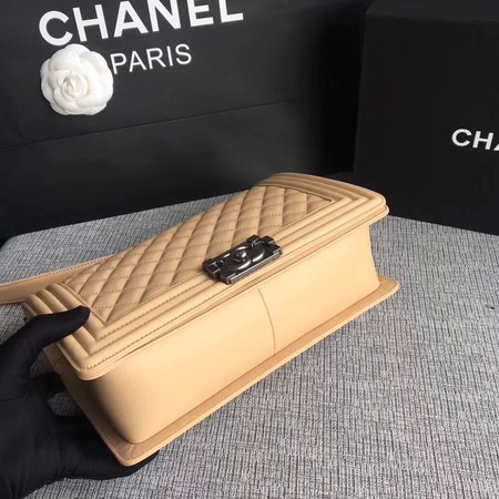 Boy Chanel Flap Bags Original Sheepskin Leather A67088 Apricot