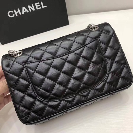 Chanel 2.55 Series Classic Flap Bag Original Leather 1112B Black