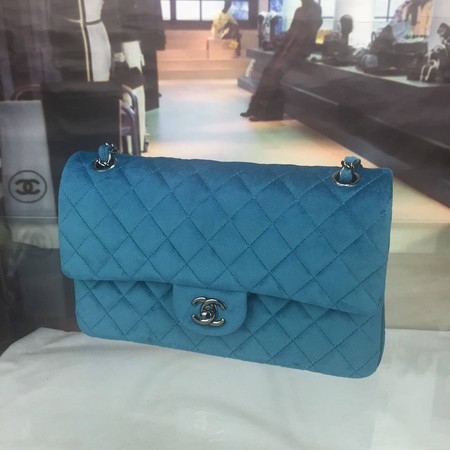 Chanel 2.55 Series Flap Bags Original Velet A1112 Blue