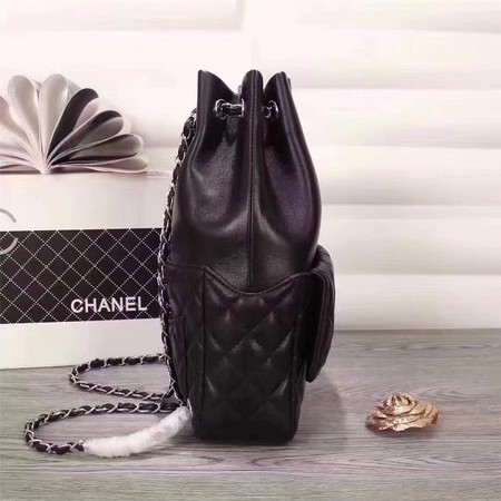 Chanel Backpack Original Sheepskin Leather A33269 Black