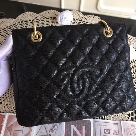 Chanel Coco Cocoon Leather Bag A18004 Black