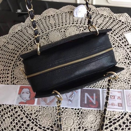 Chanel Coco Cocoon Leather Bag A18004 Black