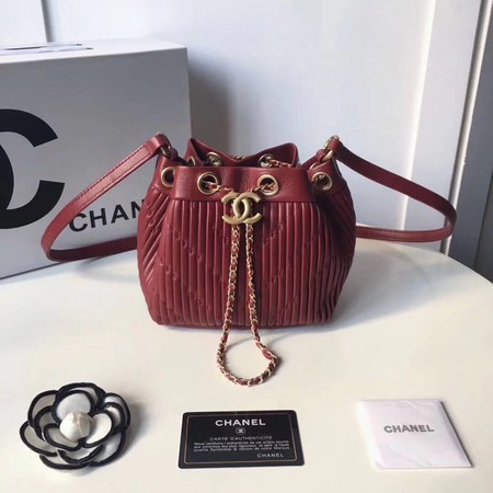 Chanel Hobo Bag Original Sheepskin Leather A35612 Red