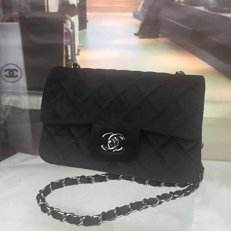 Chanel mini Classic Flap Bag Original Velet Leather A1116 Black