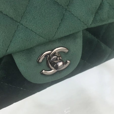 Chanel mini Classic Flap Bag Original Velet Leather A1116 Green