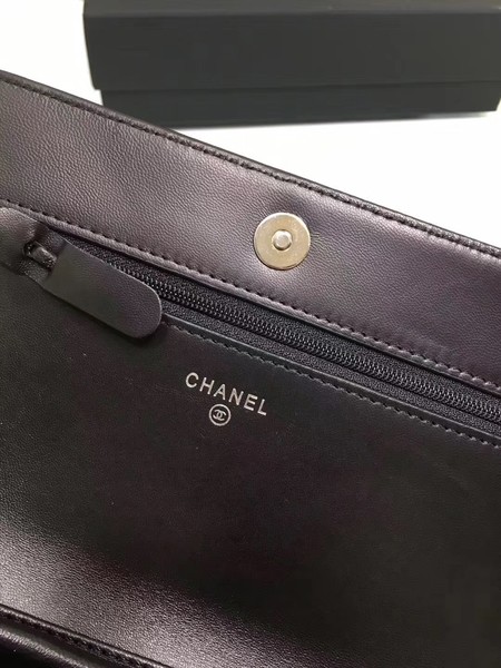 Chanel mini Flap Bag Sheepskin Leather A33814 Black