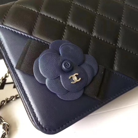 Chanel mini Flap Bag Sheepskin Leather A33814 Blue