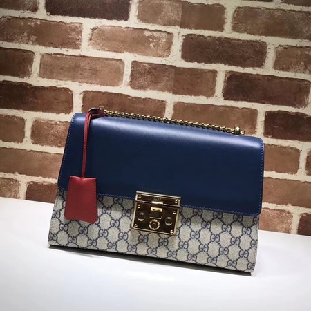 Gucci Padlock Medium GG Shoulder Bag 409486 Blue