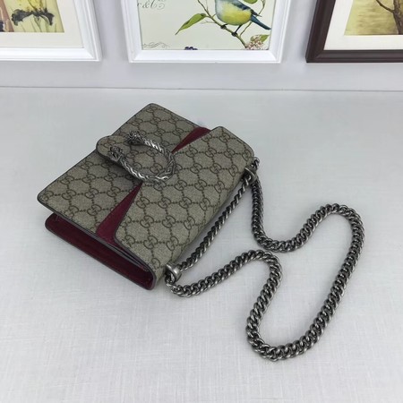 Gucci Mini Dionysus GG Canvas Shoulder Bag 421970 Wine