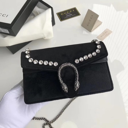 Gucci Dionysus Velvet Super mini Bag 476432 Black