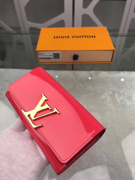 Louis Vuitton Patent Calf Leather LOUISE WALLET M64550 Pink