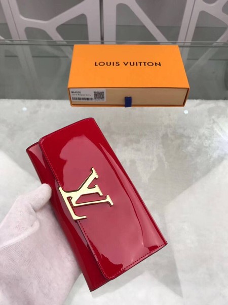 Louis Vuitton Patent Calf Leather LOUISE WALLET M64550 Red