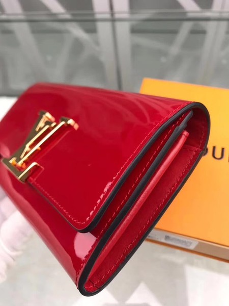 Louis Vuitton Patent Calf Leather LOUISE WALLET M64550 Red