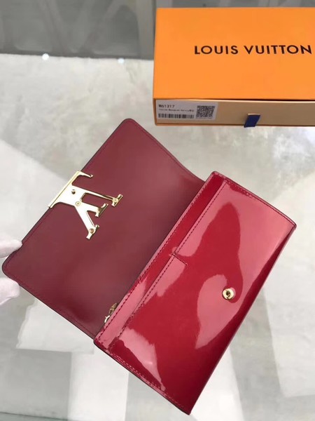 Louis Vuitton Patent Calf Leather LOUISE WALLET M64550 Wine