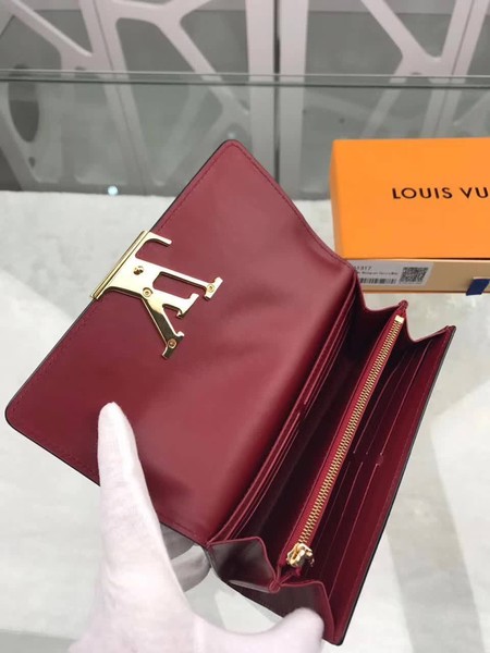 Louis Vuitton Patent Calf Leather LOUISE WALLET M64550 Wine