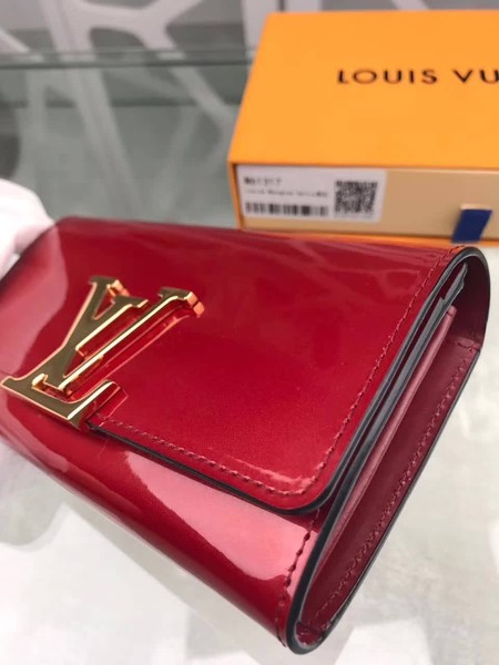 Louis Vuitton Patent Calf Leather LOUISE WALLET M64550 Wine