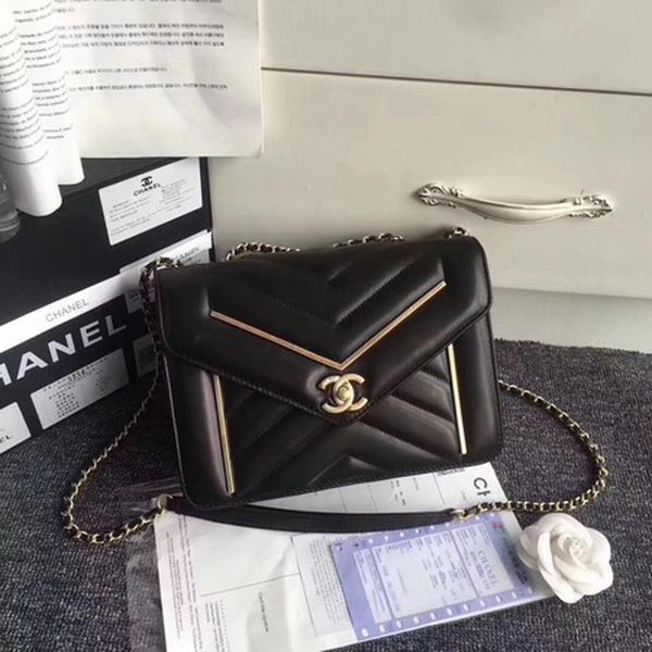 Chanel Classic Flap Bag Original Leather A77056 Black